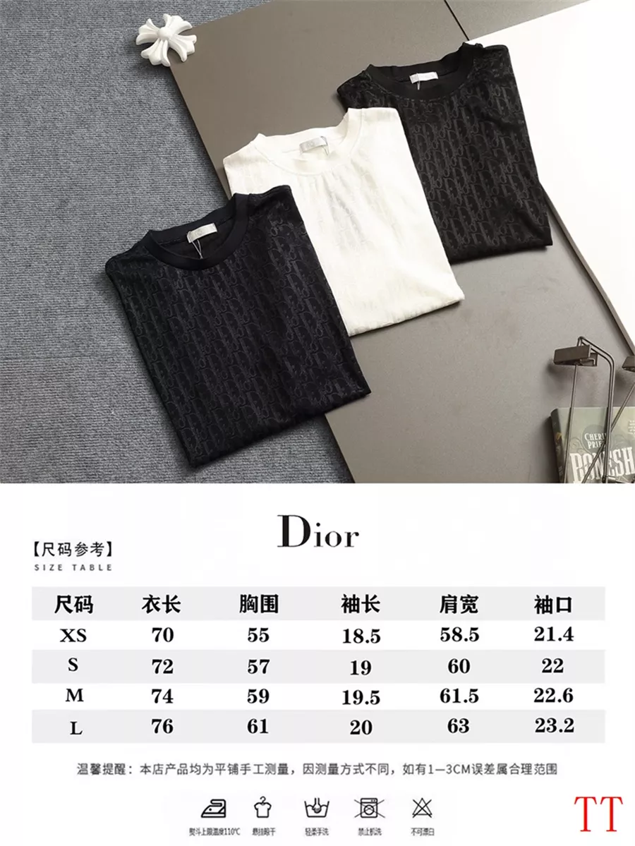 Christian Dior T-Shirts Short Sleeved For Unisex Vibrant 7686