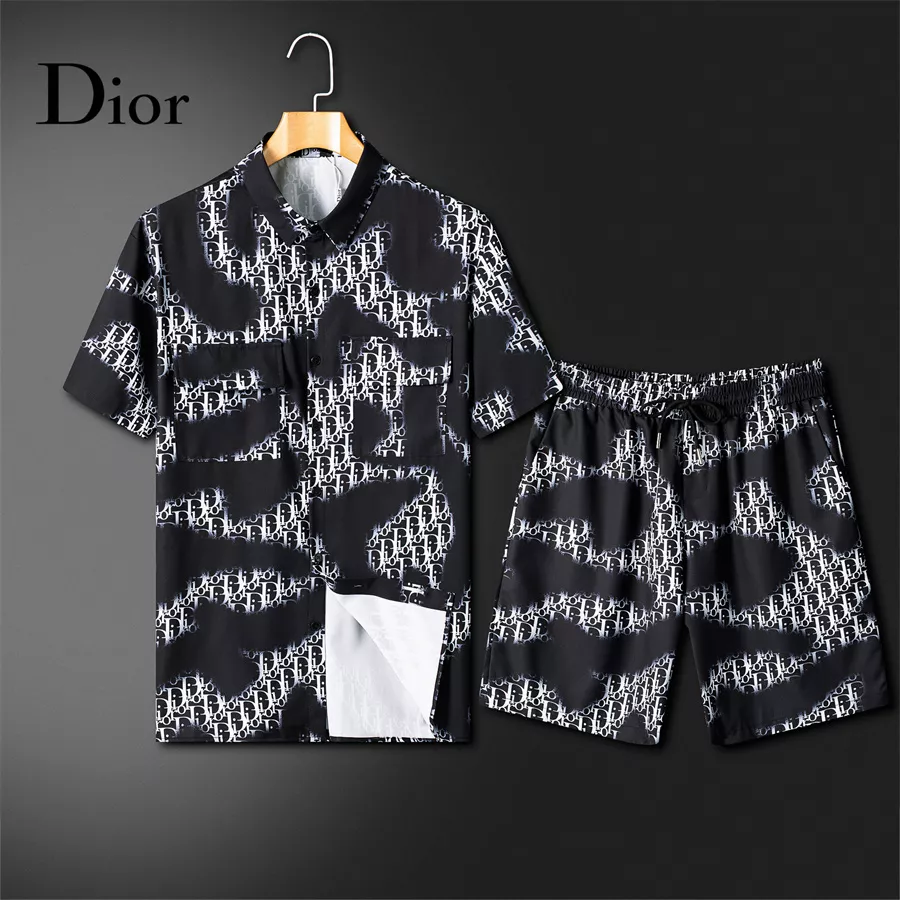 Christian Dior Tracksuits Short Sleeved For Men Refined 8617