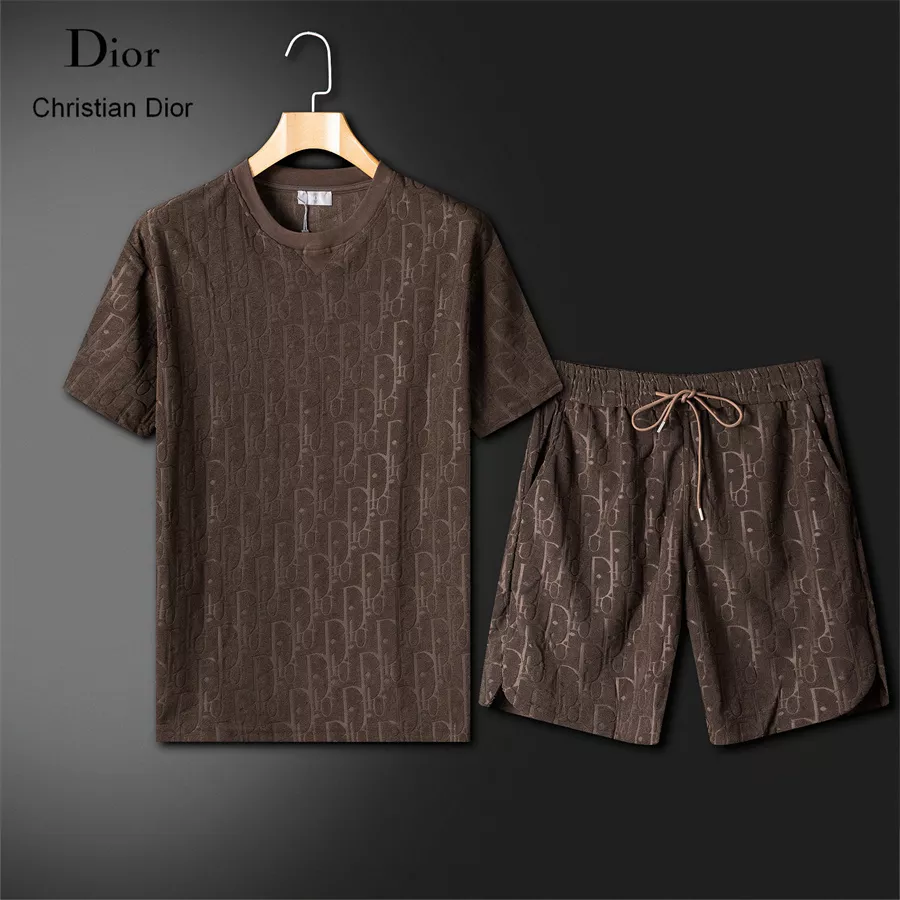 Christian Dior Tracksuits Short Sleeved For Unisex Breathable 641
