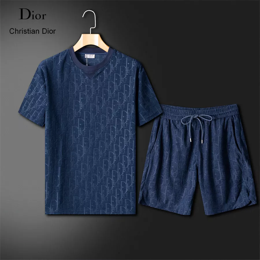 Christian Dior Tracksuits Short Sleeved For Unisex Flexible 5487