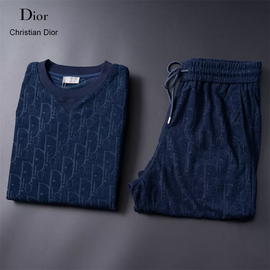 Christian Dior Tracksuits Short Sleeved For Unisex Flexible 5487