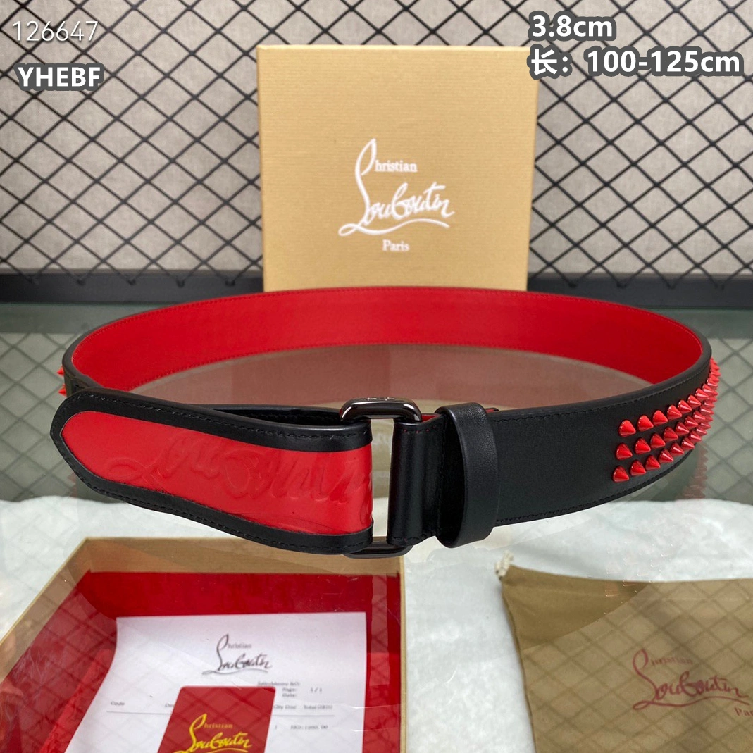 Christian Louboutin CL AAA Quality Belts For Men Minimalist 8482