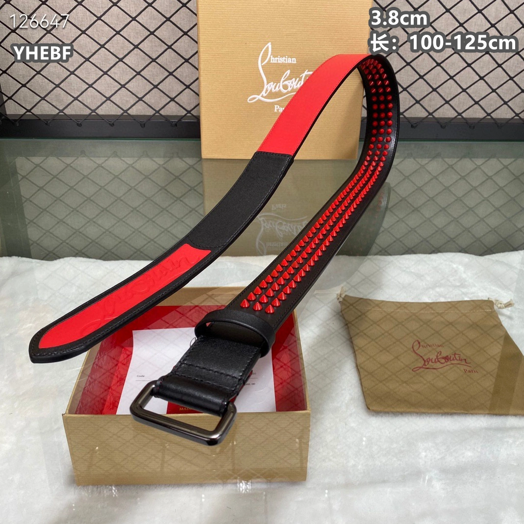 Christian Louboutin CL AAA Quality Belts For Men Minimalist 8482