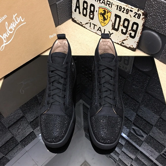 Christian Louboutin CL High Tops Shoes For Men Bright 9032