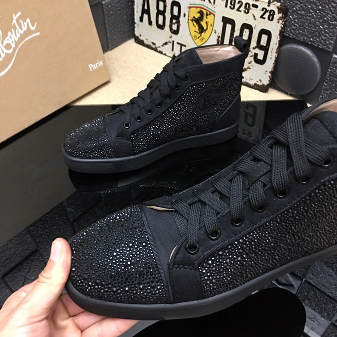 Christian Louboutin CL High Tops Shoes For Men Bright 9032