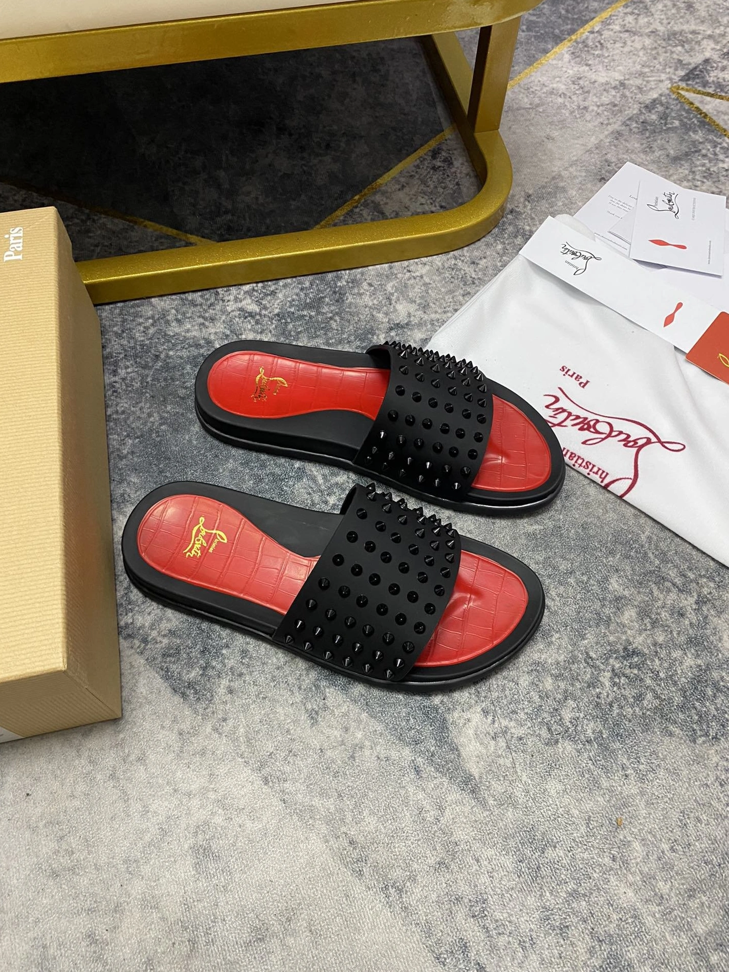Christian Louboutin CL Slippers For Men Affordable 1274