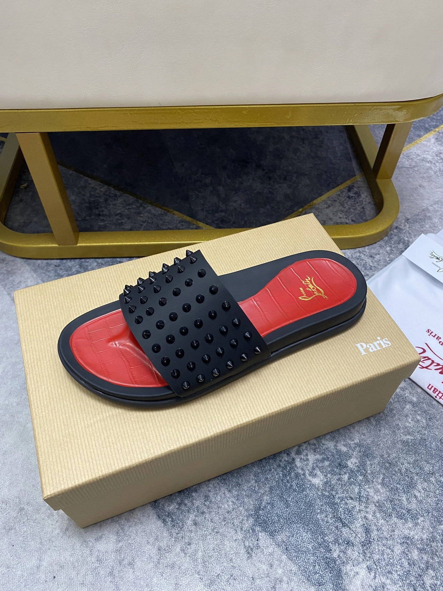 Christian Louboutin CL Slippers For Men Affordable 1274