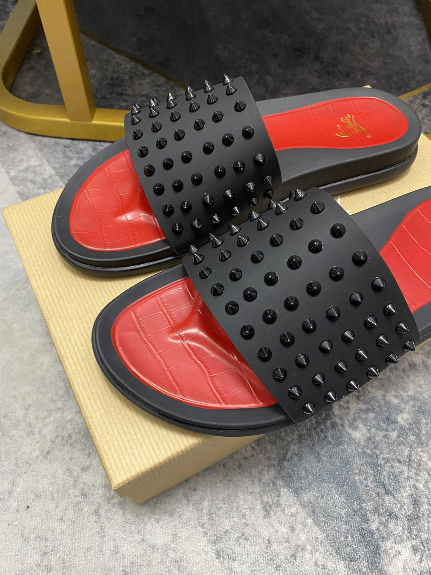 Christian Louboutin CL Slippers For Men Affordable 1274