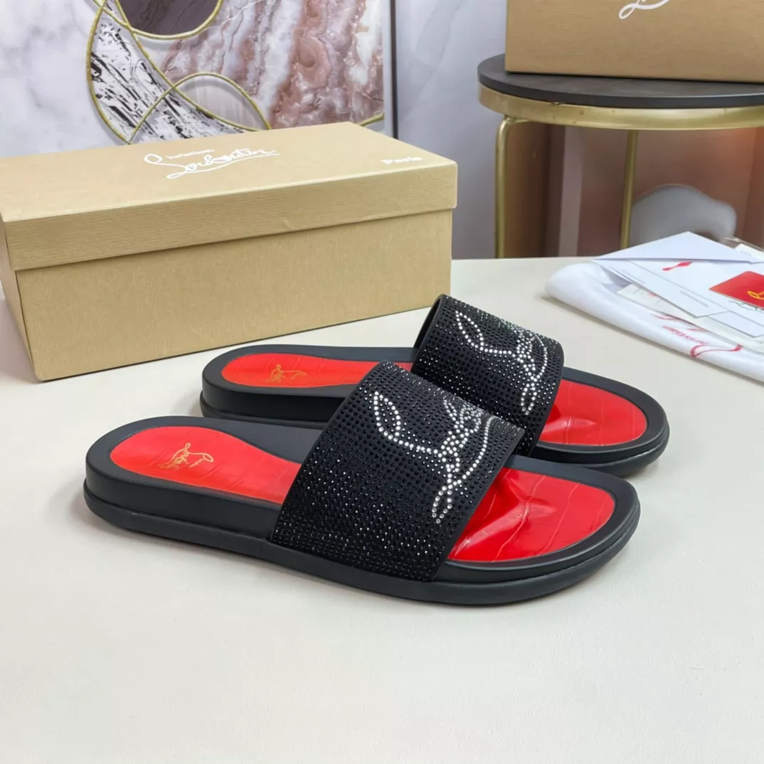 Christian Louboutin CL Slippers For Men Breathable 2577