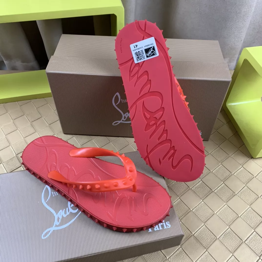 Christian Louboutin CL Slippers For Men Comfortable 6987