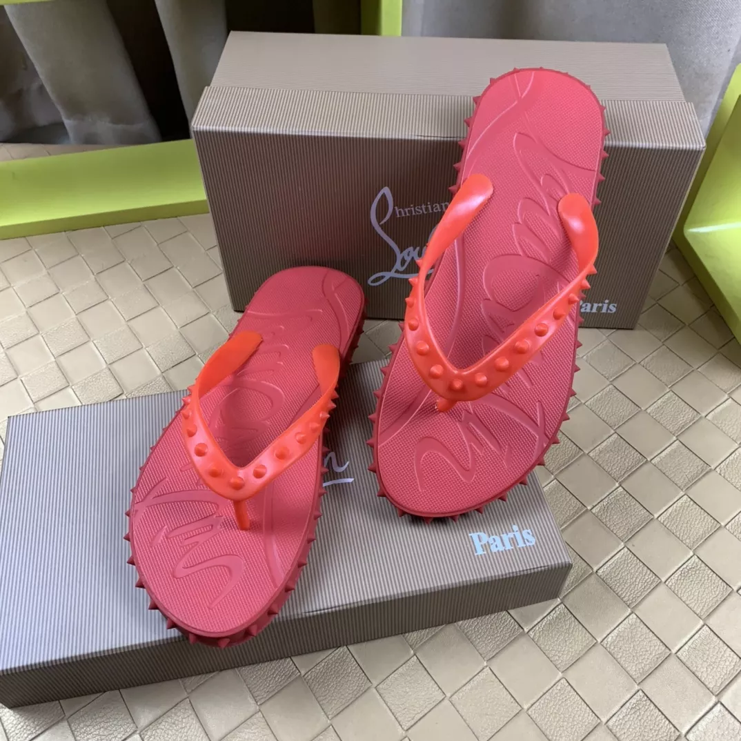 Christian Louboutin CL Slippers For Men Comfortable 6987