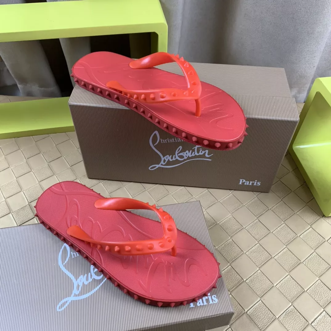 Christian Louboutin CL Slippers For Men Comfortable 6987