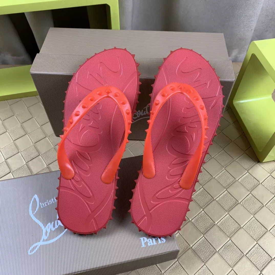 Christian Louboutin CL Slippers For Men Comfortable 6987