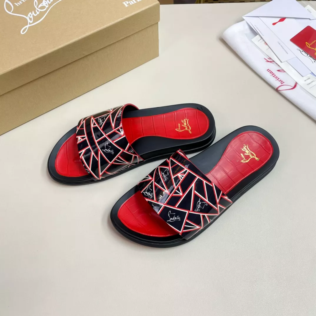 Christian Louboutin CL Slippers For Men Durable 698