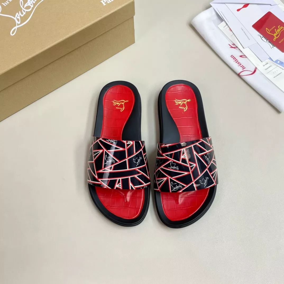 Christian Louboutin CL Slippers For Men Durable 698