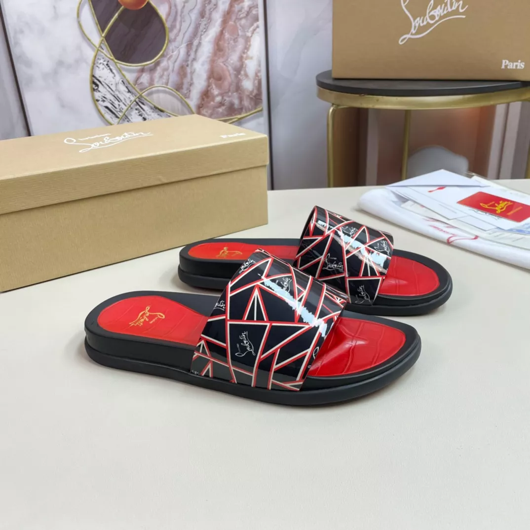 Christian Louboutin CL Slippers For Men Durable 698