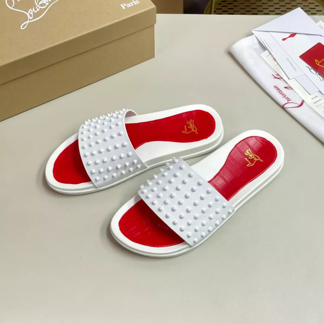 Christian Louboutin CL Slippers For Men Reliable 8695