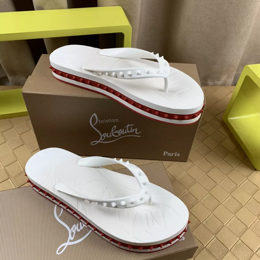 Christian Louboutin CL Slippers For Men Stylish 9882