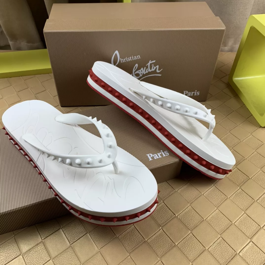 Christian Louboutin CL Slippers For Men Stylish 9882