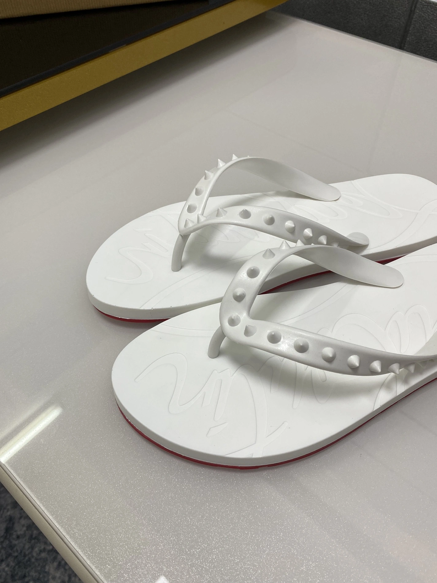 Christian Louboutin CL Slippers For Women Trendy 9783
