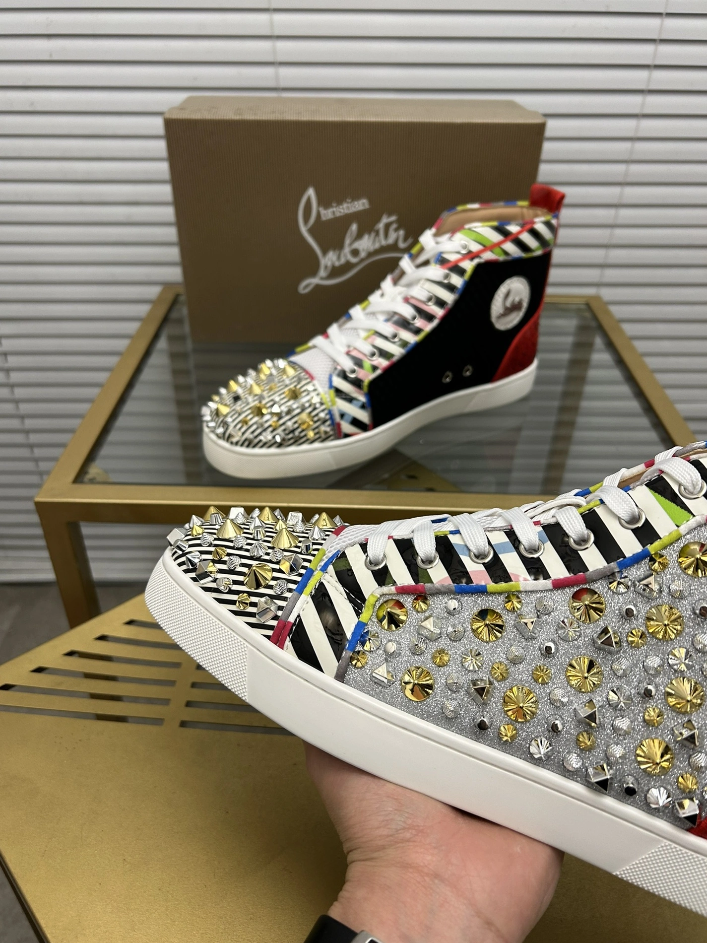 Christian Louboutin High Top Shoes For Men AllSeason 1109