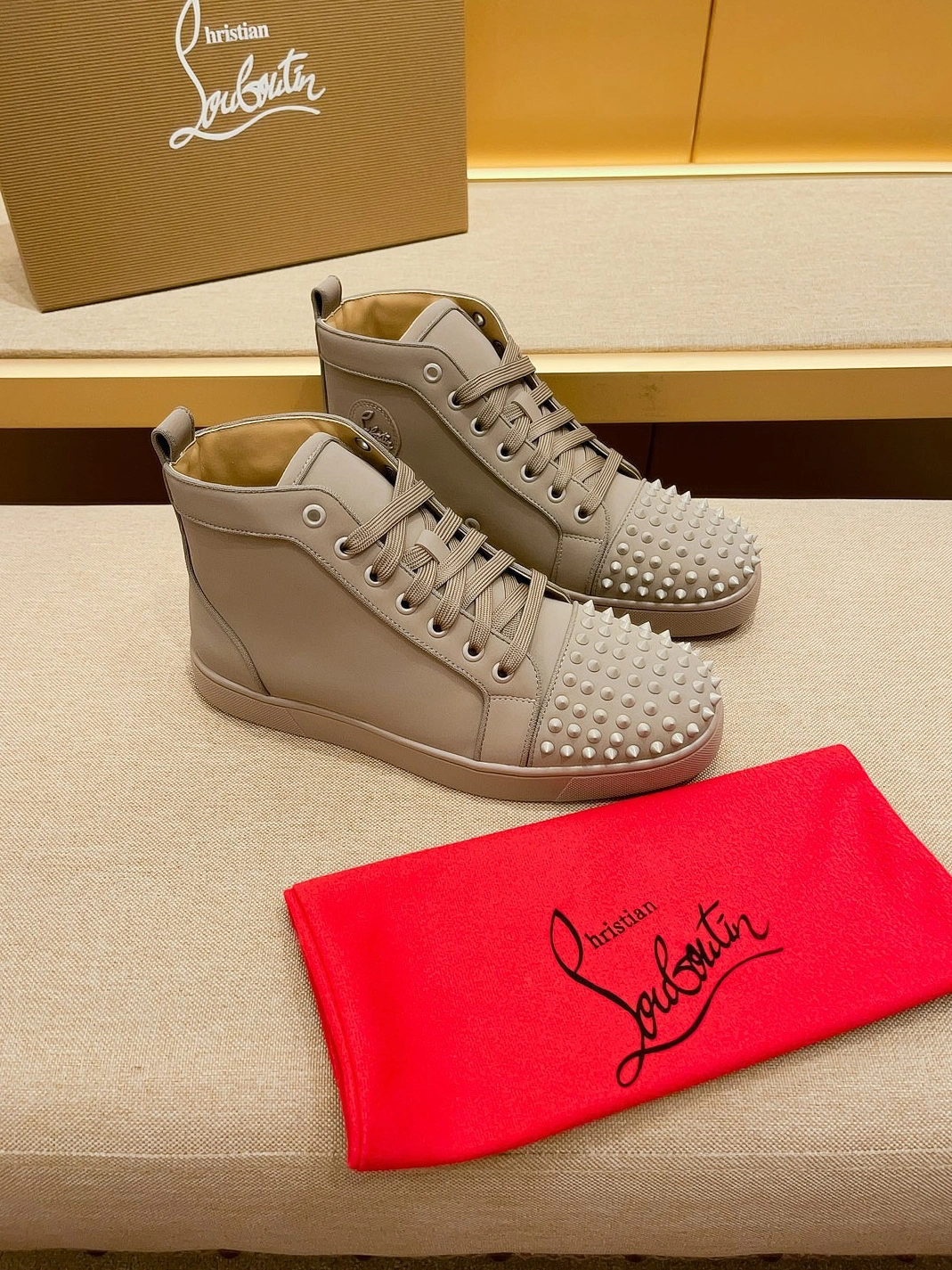Christian Louboutin High Top Shoes For Men Bold 3245