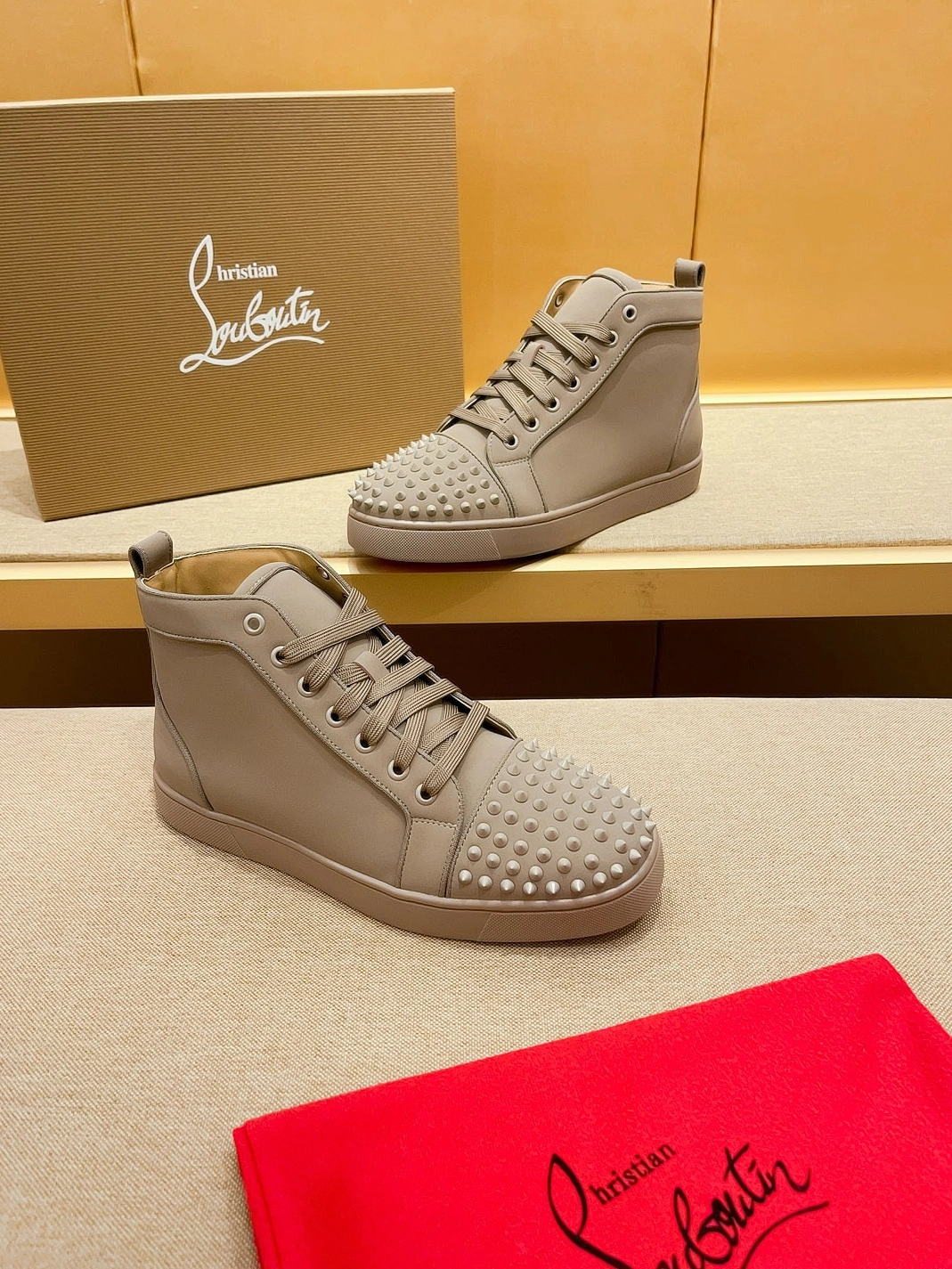 Christian Louboutin High Top Shoes For Men Bold 3245