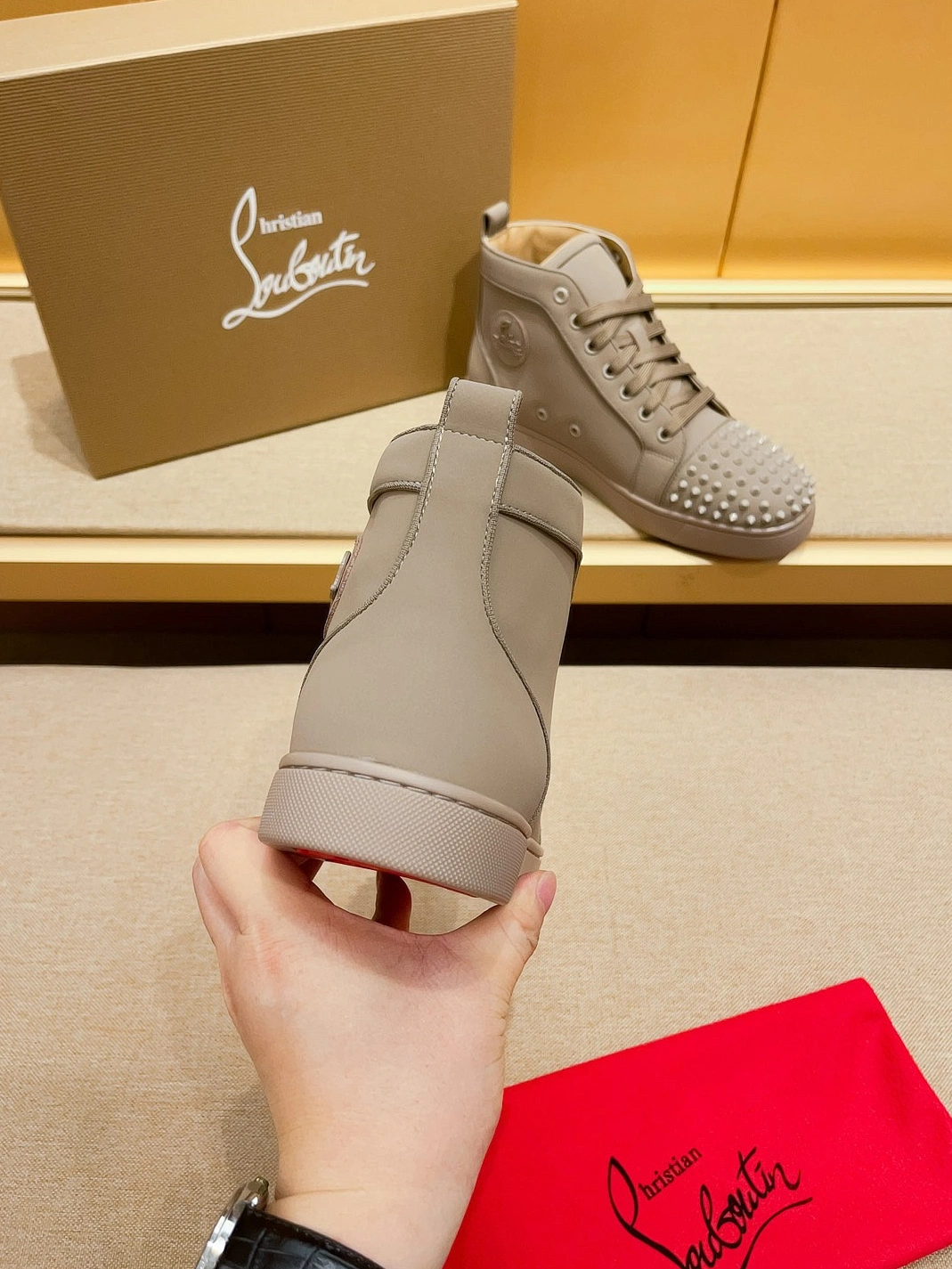 Christian Louboutin High Top Shoes For Men Bold 3245