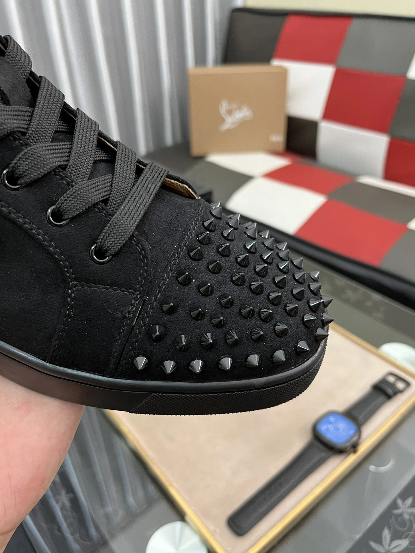 Christian Louboutin High Top Shoes For Men Breathable 6773