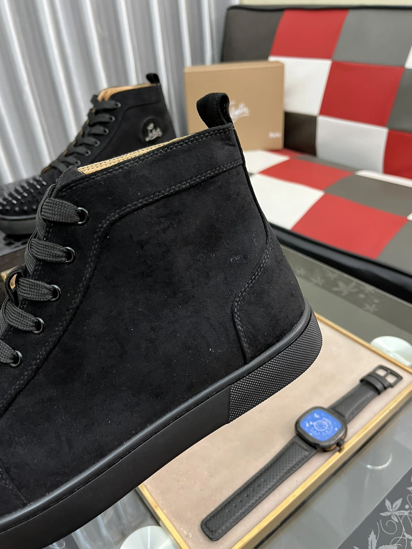 Christian Louboutin High Top Shoes For Men Breathable 6773