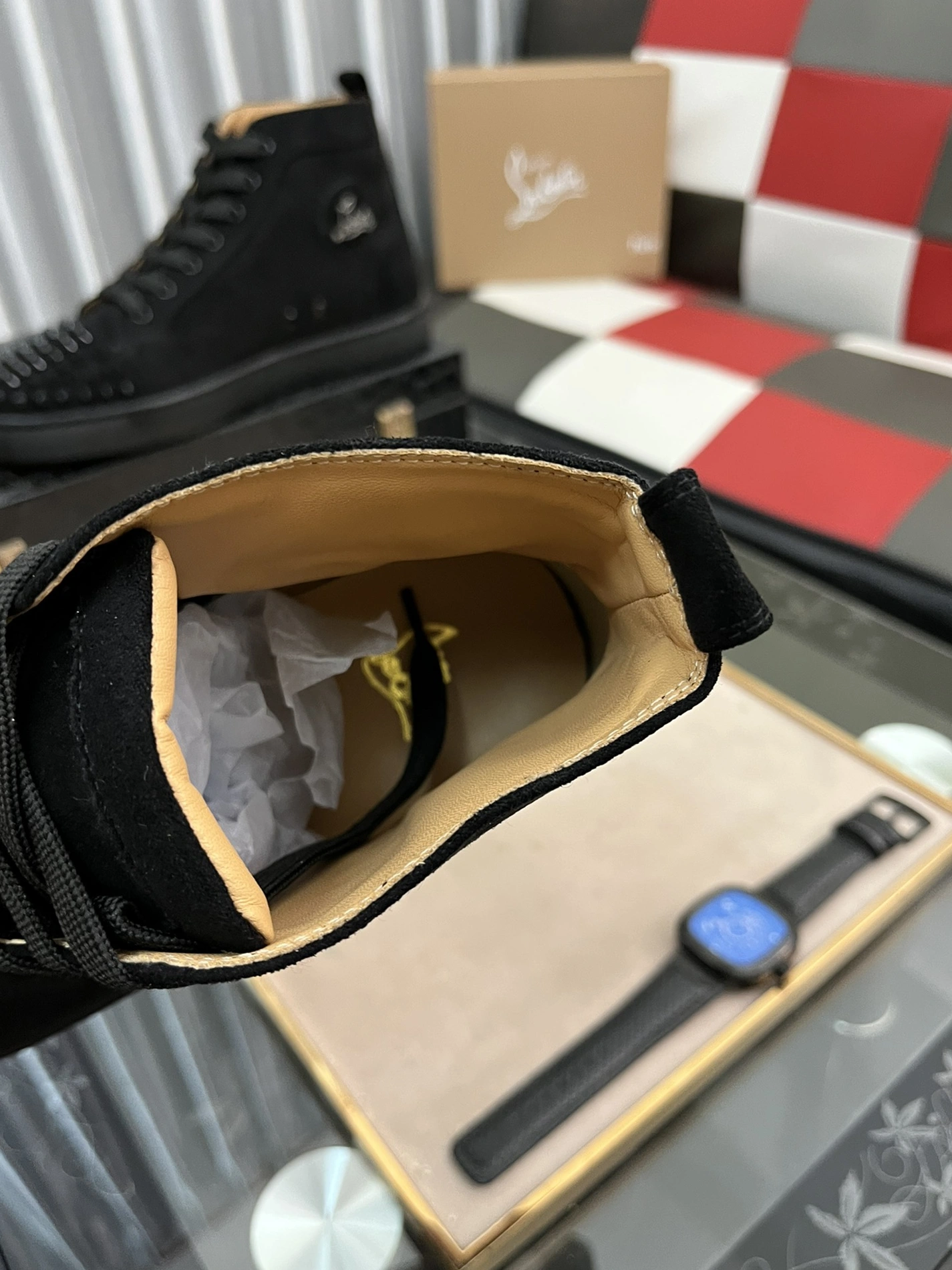 Christian Louboutin High Top Shoes For Men Breathable 6773