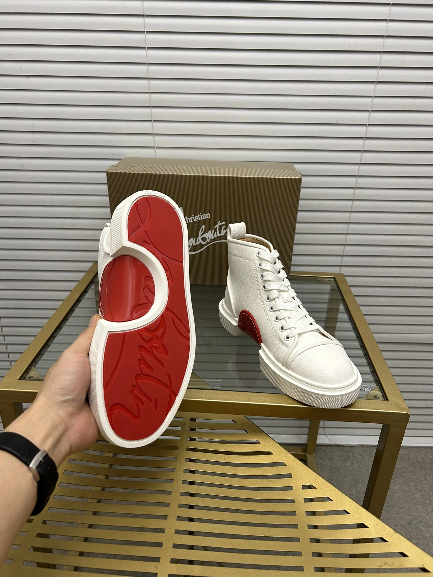 Christian Louboutin High Top Shoes For Men Efficient 7402