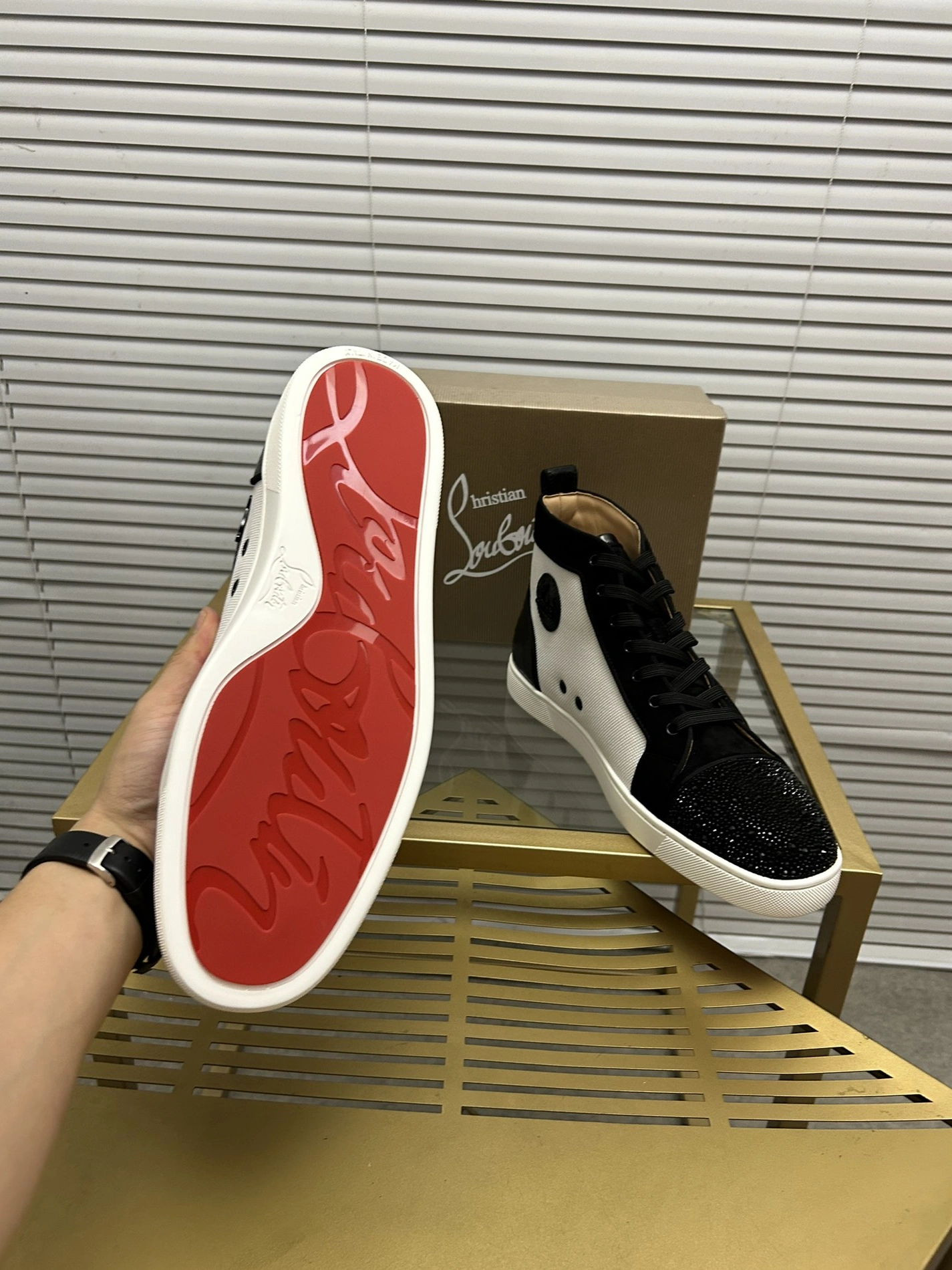 Christian Louboutin High Top Shoes For Men HighQuality 5009