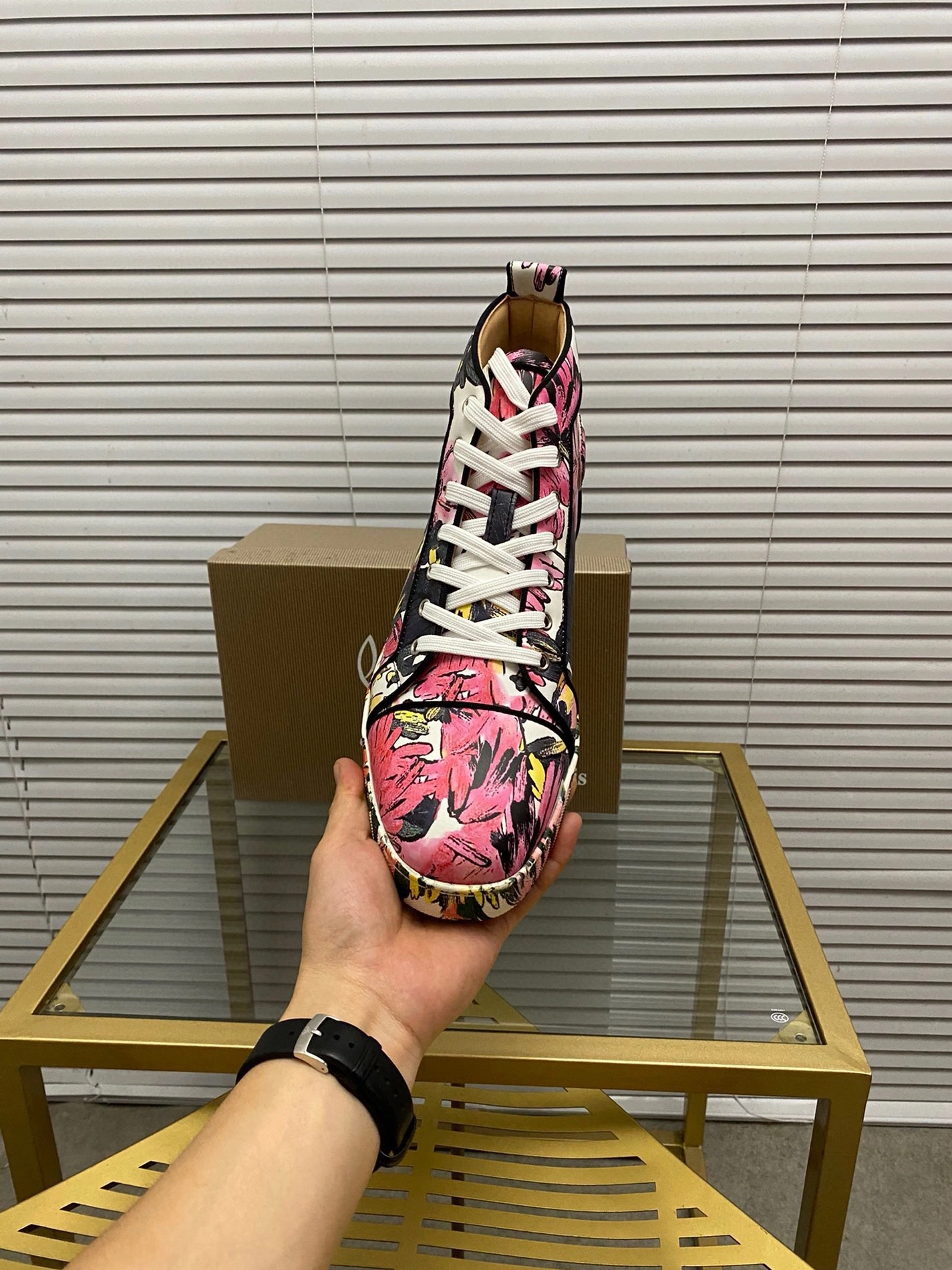 Christian Louboutin High Top Shoes For Men NewStyle 9392