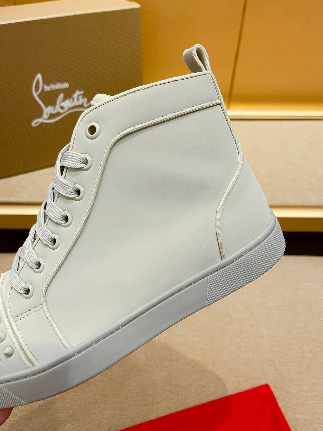 Christian Louboutin High Top Shoes For Men Versatile 8917