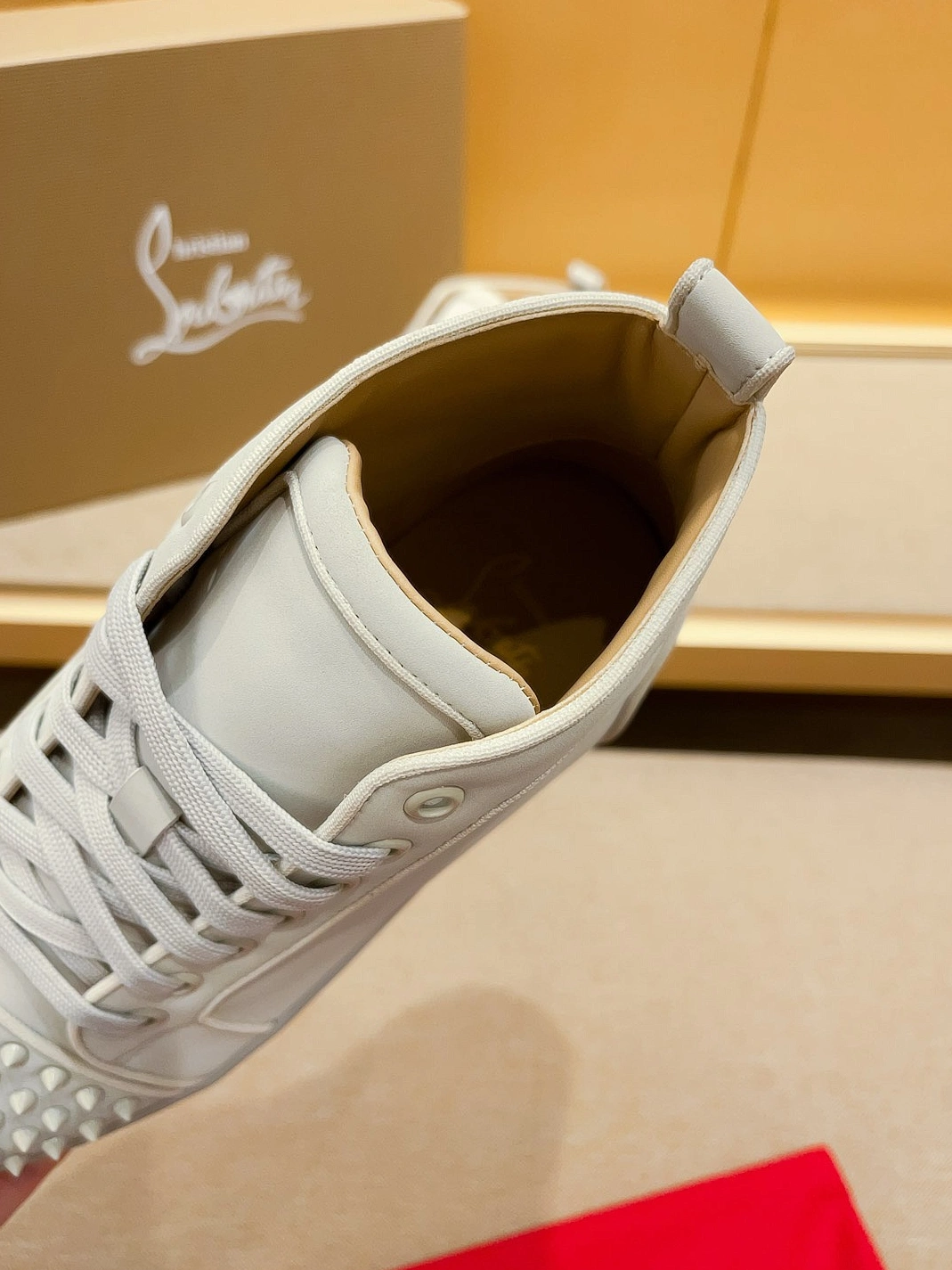Christian Louboutin High Top Shoes For Men Versatile 8917
