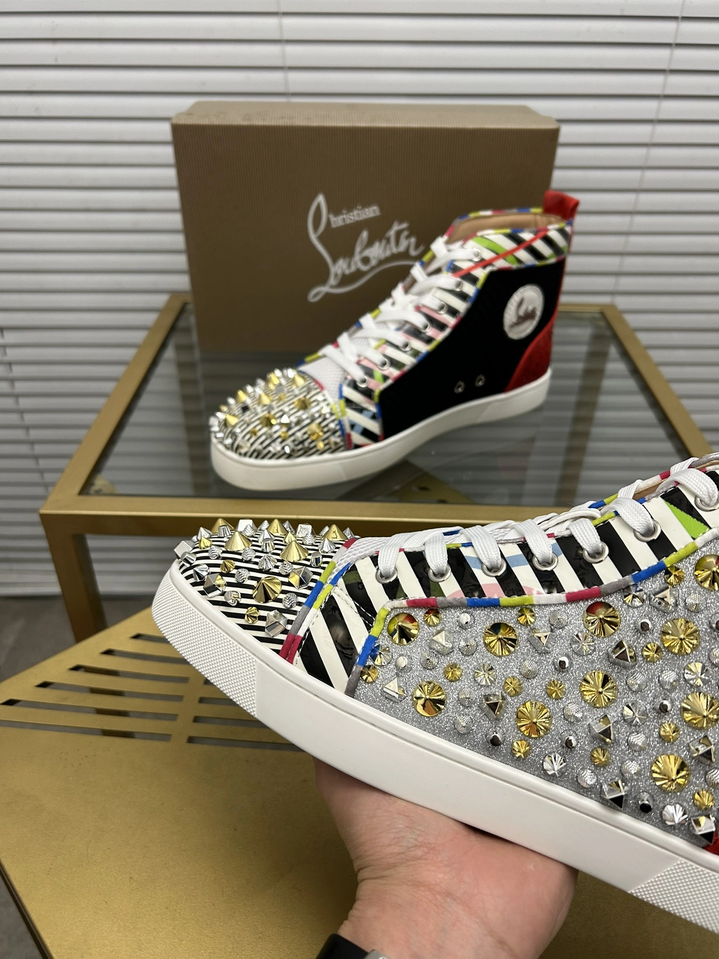 Christian Louboutin High Top Shoes For Women EyeCatching 4825