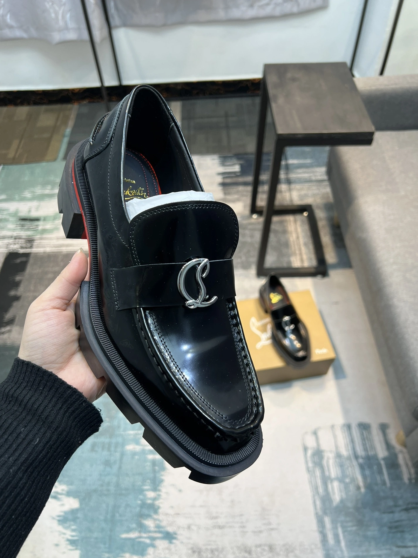 Christian Louboutin Leather Shoes For Men Durable 6929