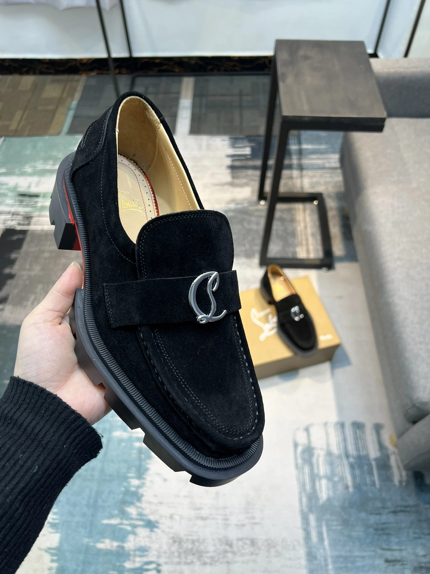 Christian Louboutin Leather Shoes For Men Fashionable 3434