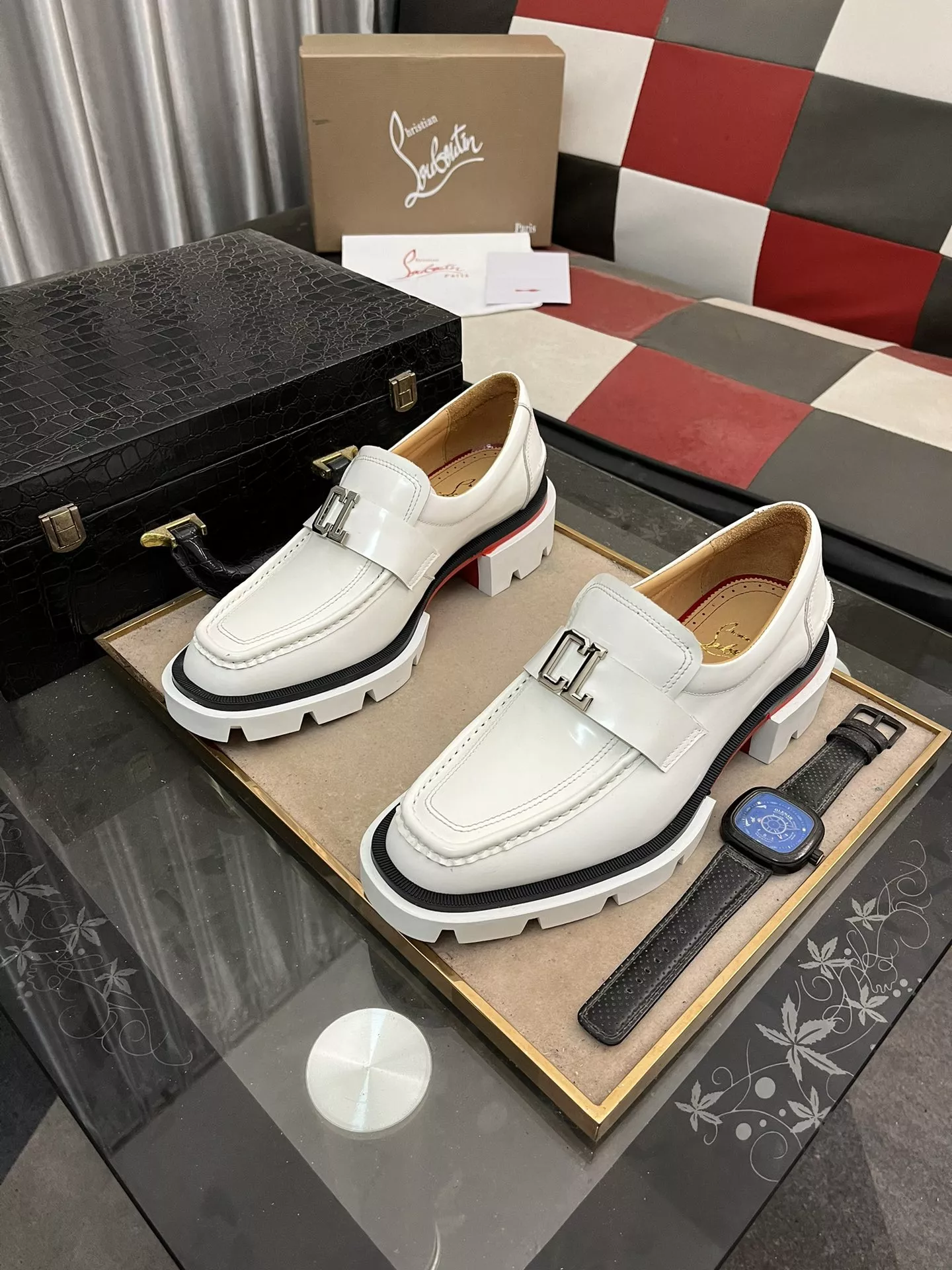 Christian Louboutin Leather Shoes For Men Functional 5737