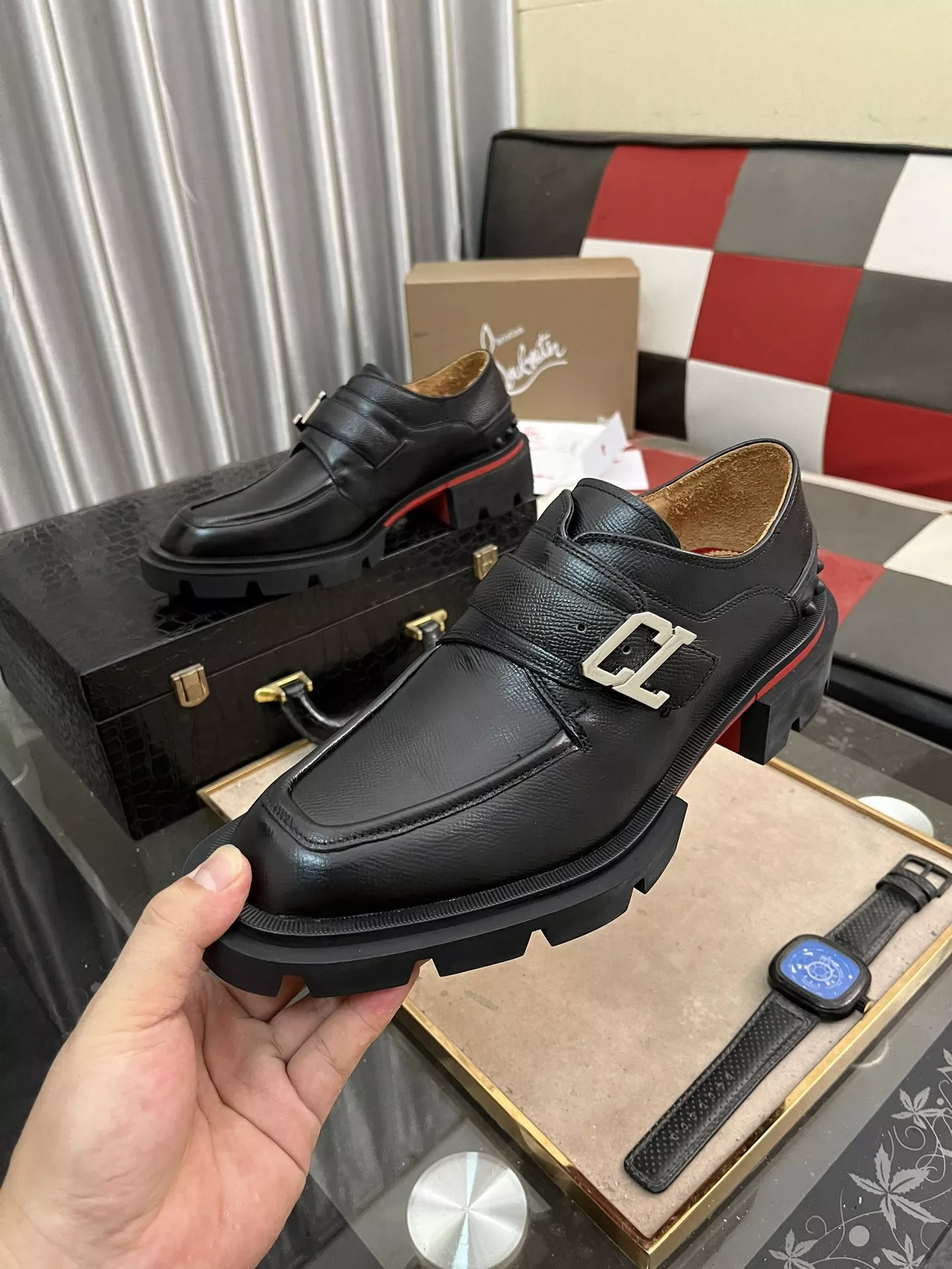 Christian Louboutin Leather Shoes For Men GoodFit 6976