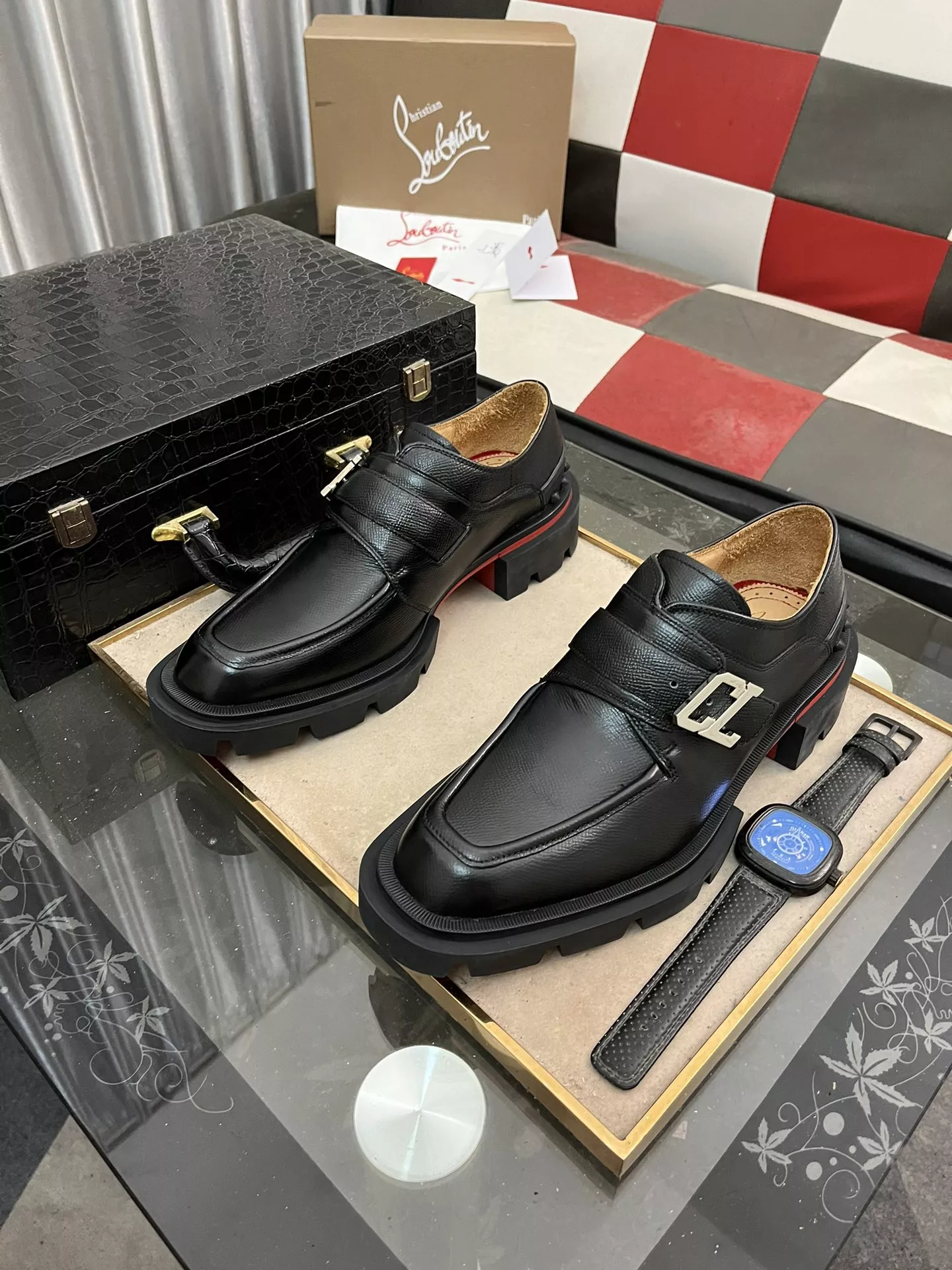 Christian Louboutin Leather Shoes For Men GoodFit 6976