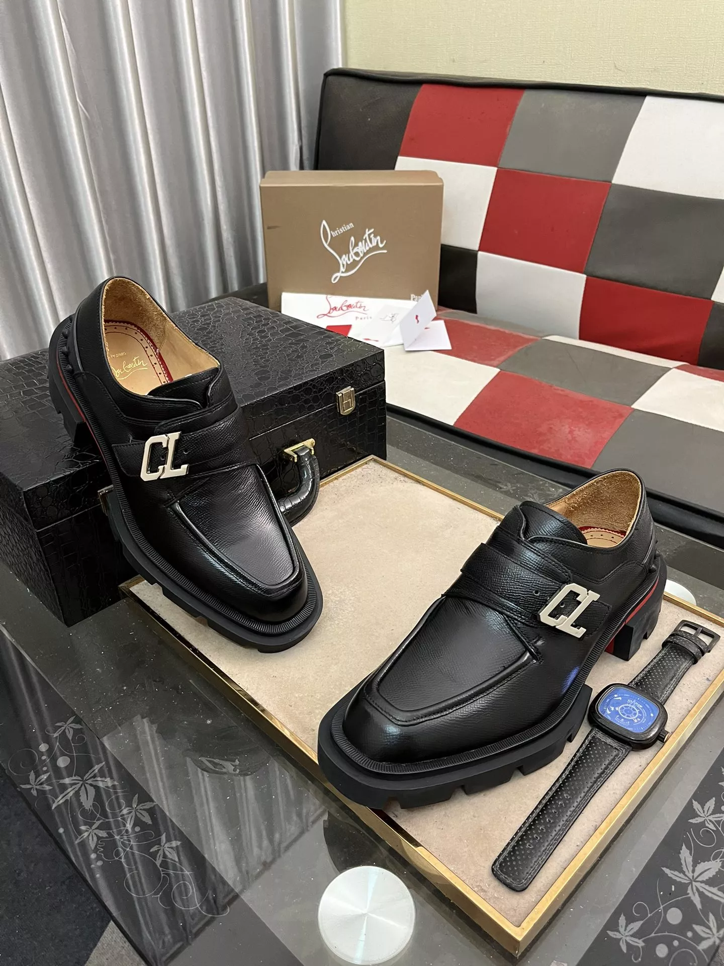 Christian Louboutin Leather Shoes For Men GoodFit 6976