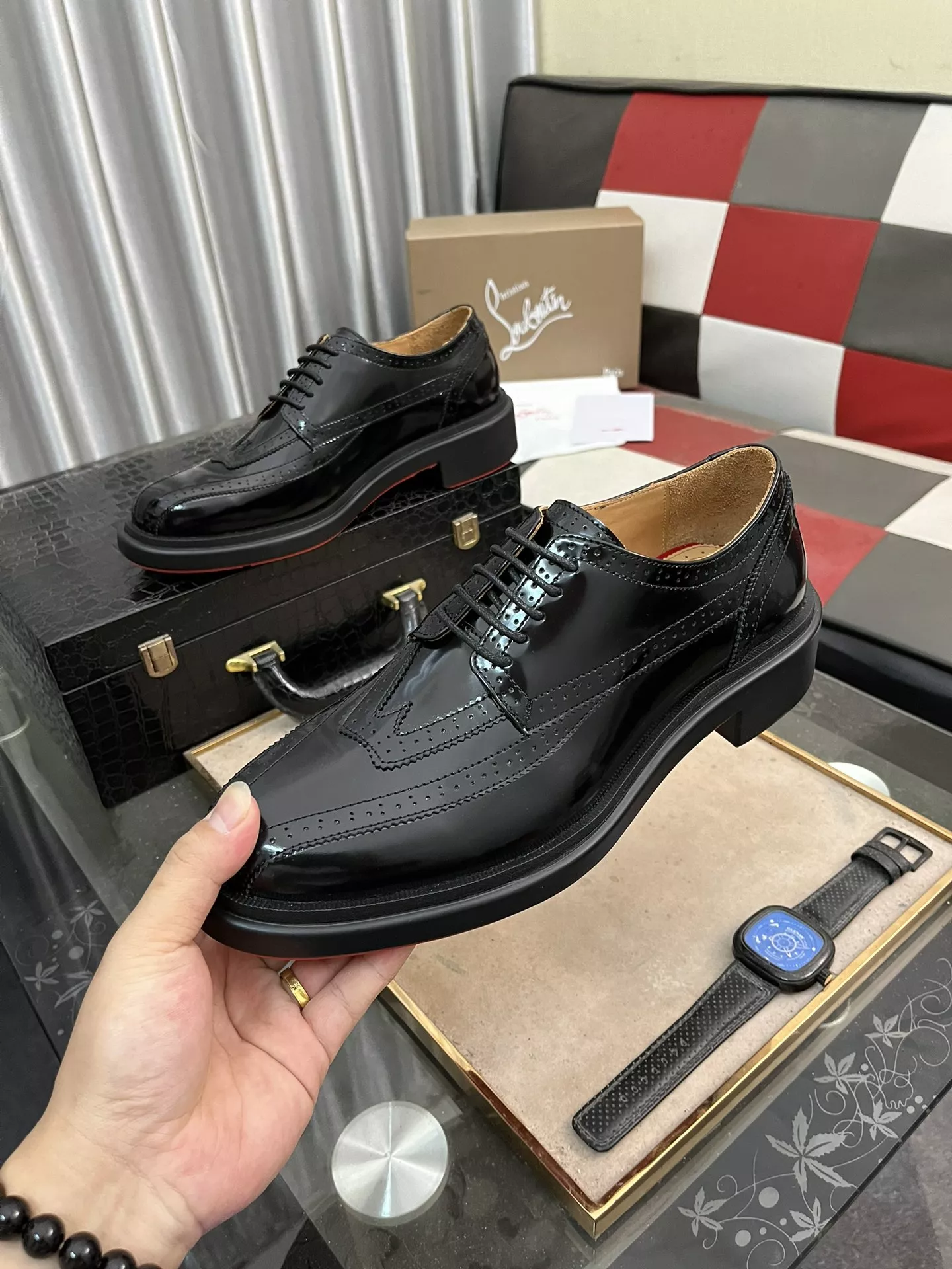 Christian Louboutin Leather Shoes For Men Modern 8050