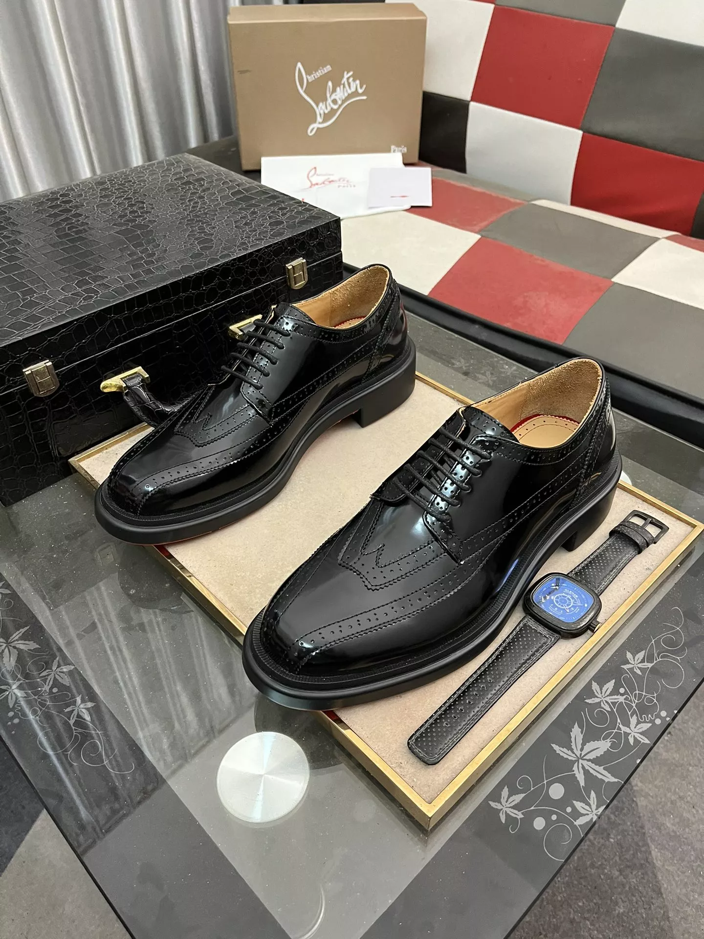 Christian Louboutin Leather Shoes For Men Modern 8050