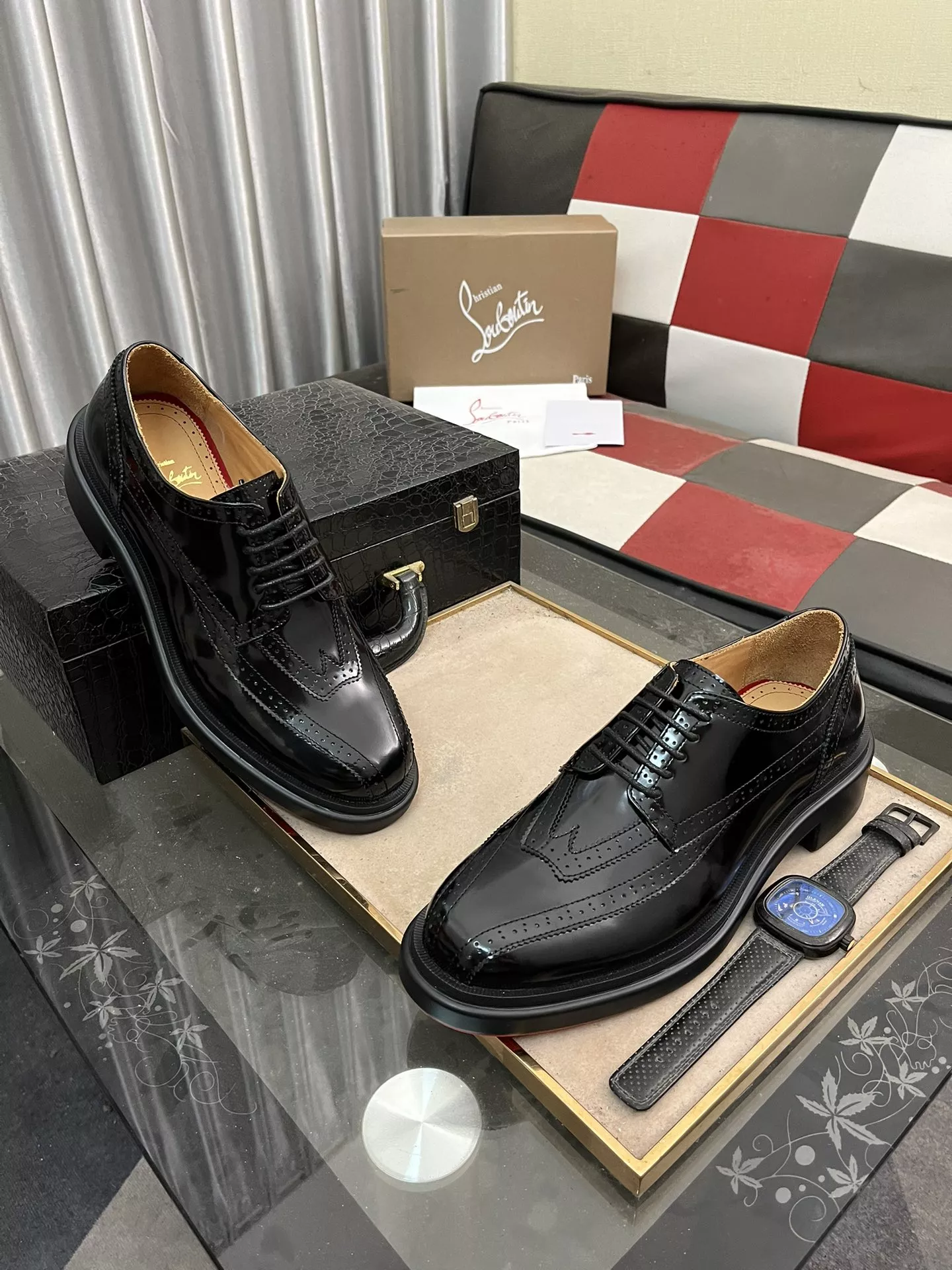 Christian Louboutin Leather Shoes For Men Modern 8050