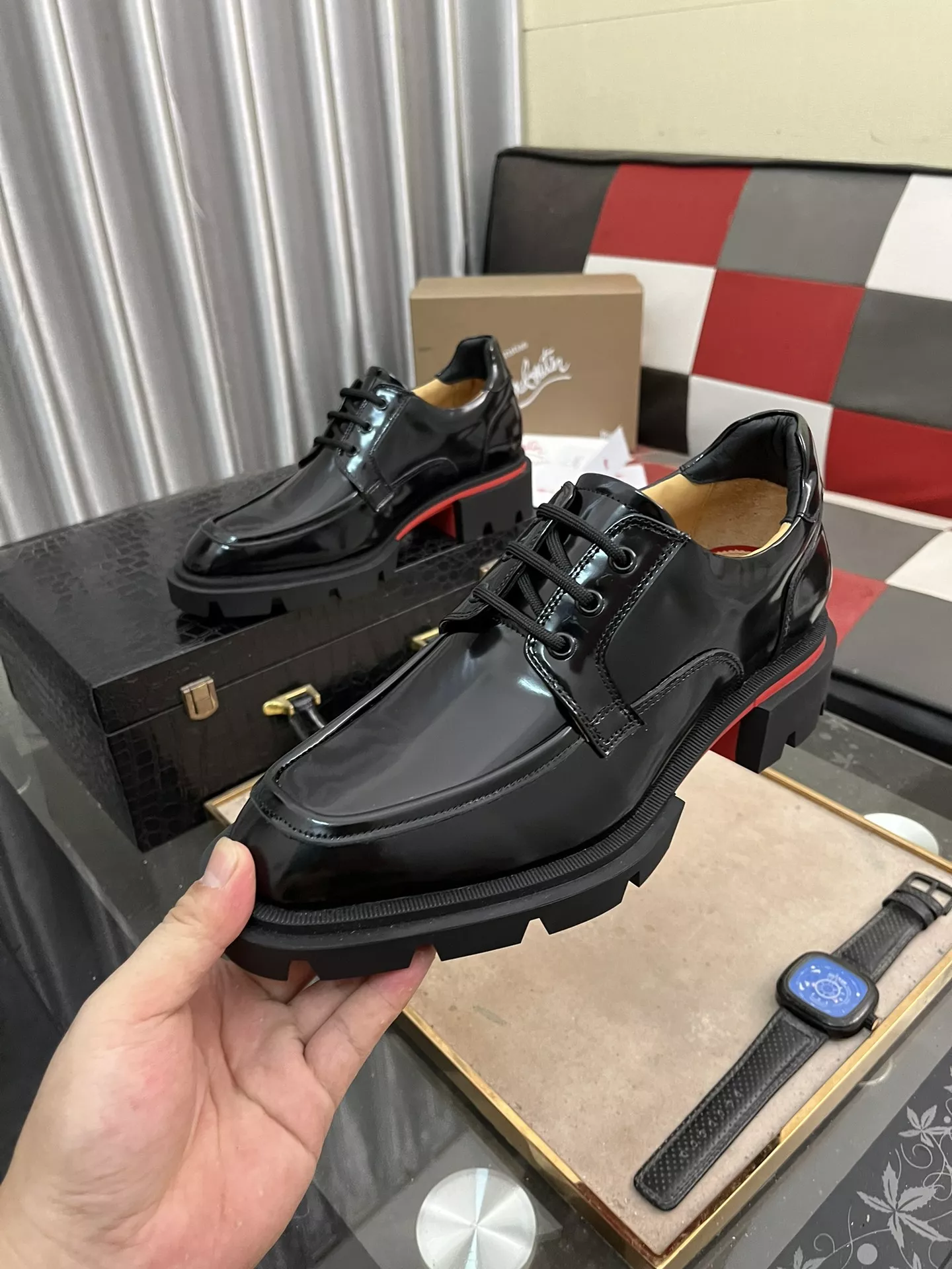 Christian Louboutin Leather Shoes For Men Unique 9708