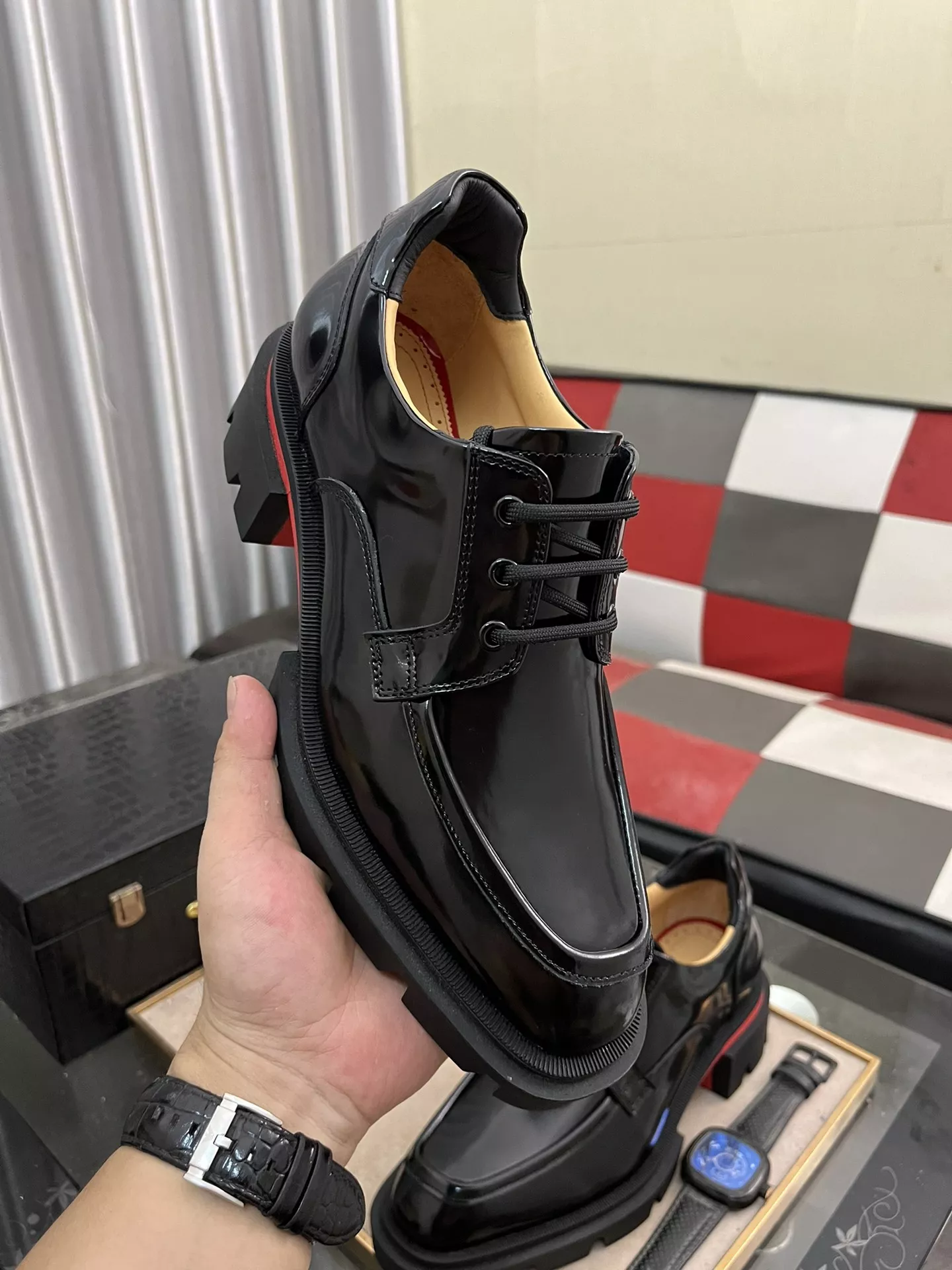 Christian Louboutin Leather Shoes For Men Unique 9708