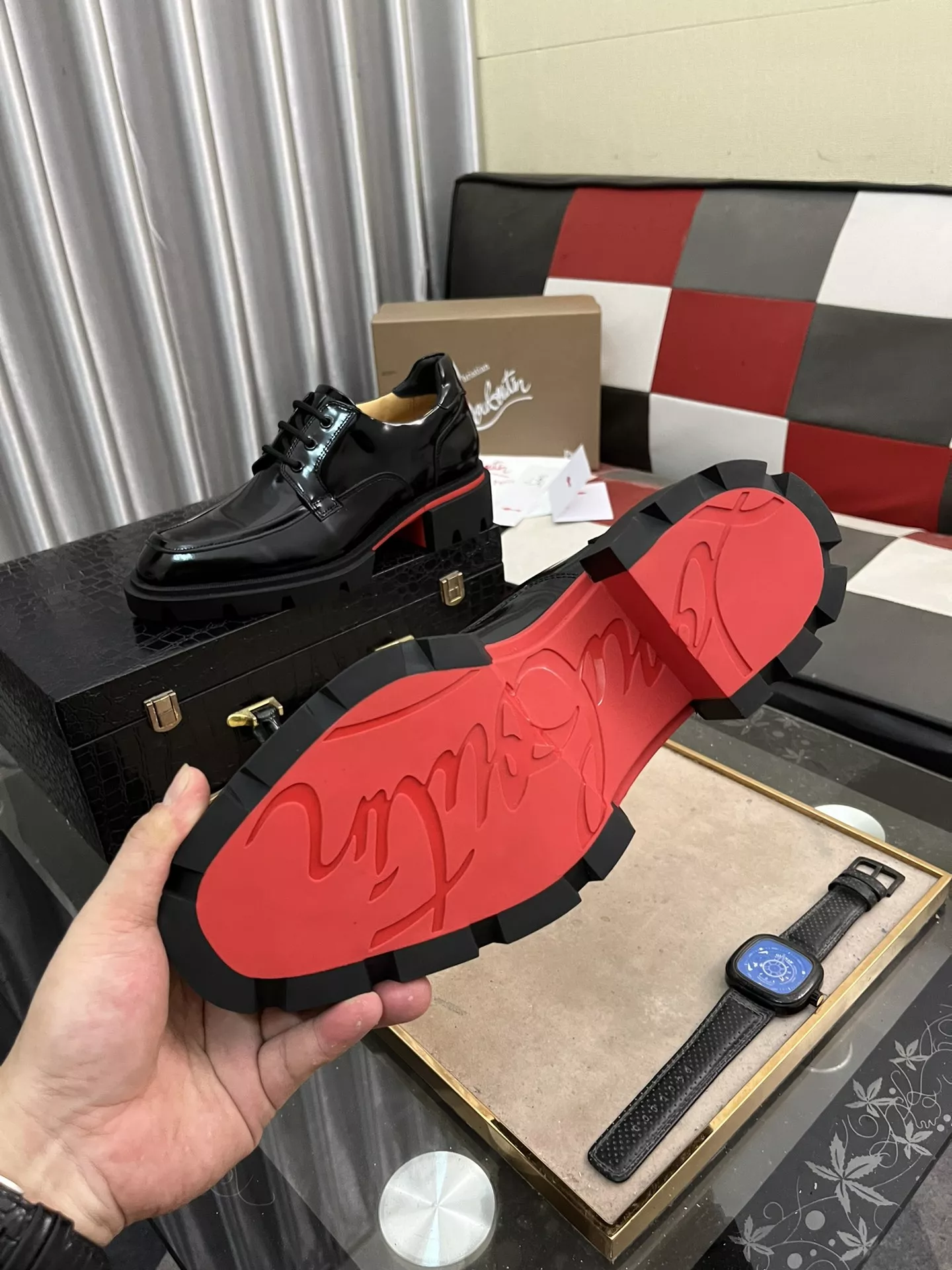 Christian Louboutin Leather Shoes For Men Unique 9708