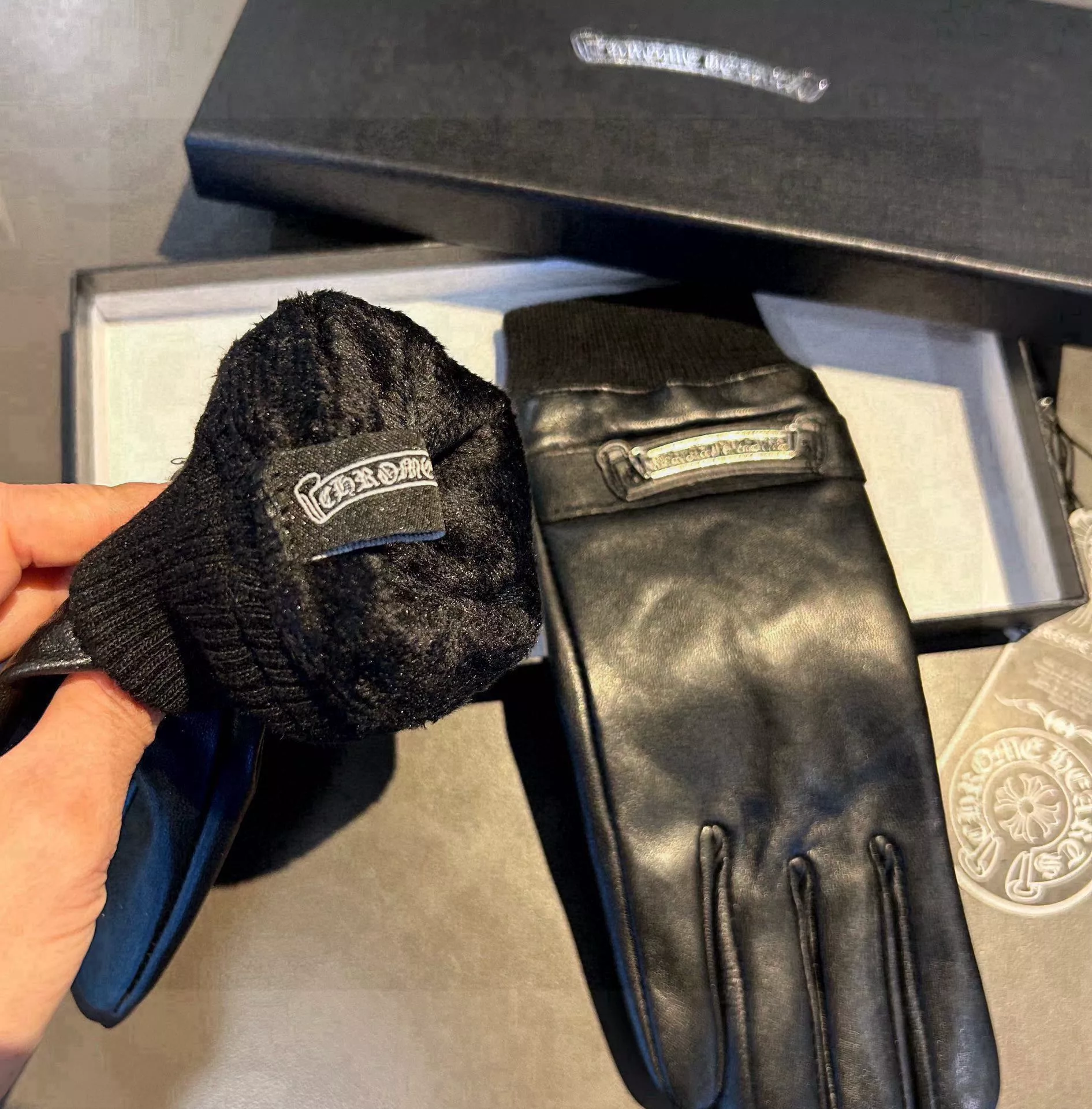 Chrome Hearts Gloves For Women Popular 8491